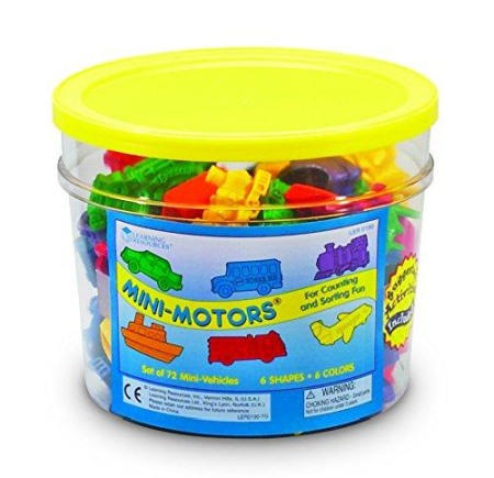 Jucarii Jocuri Activitati - Mini vehicule pentru numarat - set 72 buc