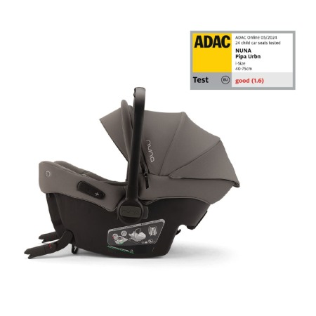Scaune auto - Nuna - Scoica auto cu ISOFIX integrat PIPA urbn Granite, nastere - 75 cm, testata inclusiv la impact lateral, conform ECE R129 si testata ADAC