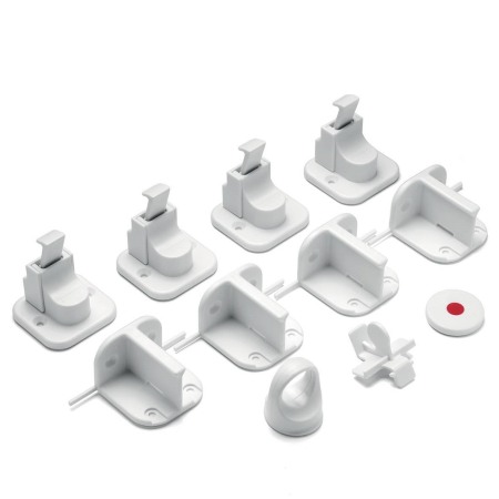 Protectii copii pentru casa - Pachet economic 4 incuietori magnetice pentru sertare si usi de dulapuri REER 51020