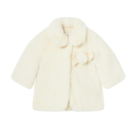 Haine  Incaltaminte Accesorii - Palton blanita - Alb cu ciucure - Mayoral  4-6 luni (70 cm)