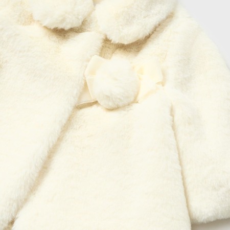 Palton blanita - Alb cu ciucure - Mayoral  4-6 luni (70 cm) [1]