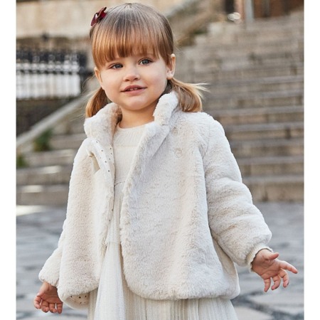 Palton blanita guler inalt- Alb - Mayoral 36 luni (98 cm) [2]