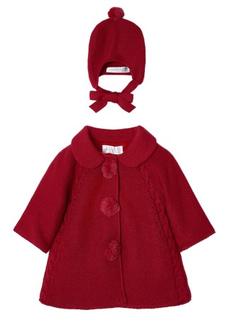 Palton tricotat + Caciula - Grena - Mayoral 12 luni [0]