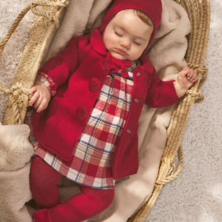 Haine  Incaltaminte Accesorii - Palton tricotat + Caciula - Grena - Mayoral 2-4 luni