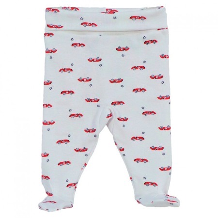 Fabricat in Romania - Pantaloni cu botosi Masinute rosii