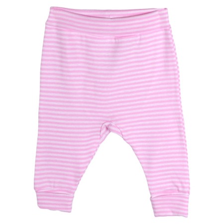 Pantaloni - Pantaloni cu mansete Dungute Roz 2 ani