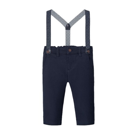 Haine  Incaltaminte Accesorii - Pantaloni lungi - Chino pique cu bretele