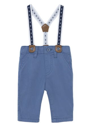 Pantaloni - Pantaloni lungi cu bretele - albastru - Mayoral  4-6 luni