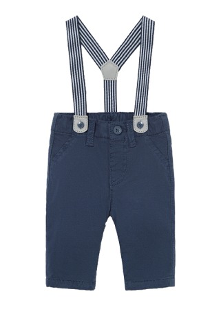 Pantaloni - Pantaloni lungi cu bretele - bleumarin - Mayoral  4-6 luni