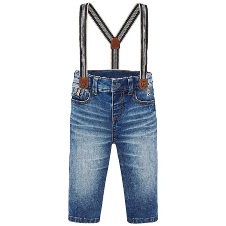 Haine  Incaltaminte Accesorii - Pantaloni lungi denim cu bretele 18 luni