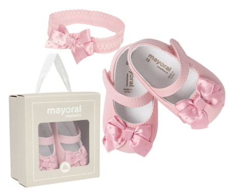 Haine  Incaltaminte Accesorii - Pantofi balerini + Bentita - Roz sidef - Mayoral   19 (11.8)