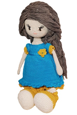 Jucarii Jocuri Activitati - Papusa crosetata manual - Yvonne - Maimutzeria Tiarra