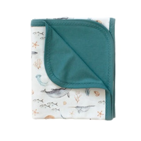 Textile - Paturica Bumbac Ocean Deep Blue - Buva