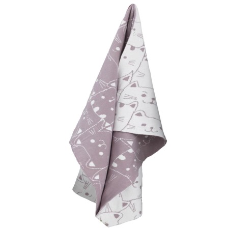 Pleduri si paturici - Paturica tricotata - Roz, pisicuta - BalticBebe