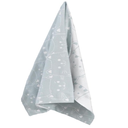 Pleduri si paturici - Paturica tricotata - Verde, pisicuta - BalticBebe