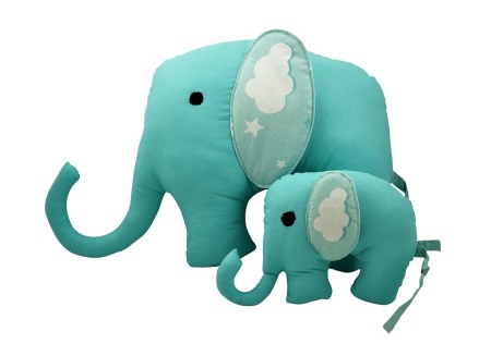 Perne - Pernuta elefant verde cu pui