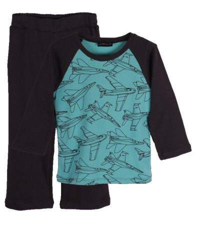 Haine  Incaltaminte Accesorii - Pijama bicolora Avioane 5 ani