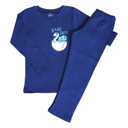 Haine  Incaltaminte Accesorii - Pijama cu maneca lunga imprimeu Ou dinozaur 8 ani