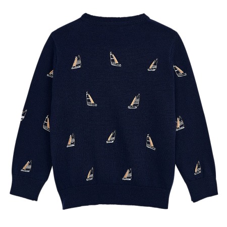 Pulover cu broderie - barcute [1]