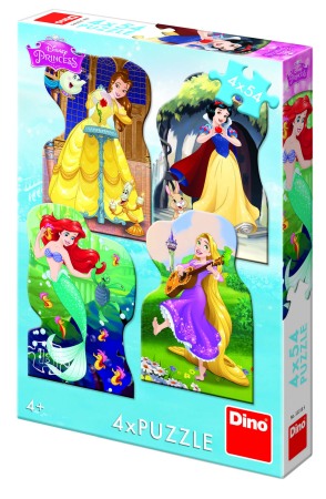 Jucarii Jocuri Activitati - Puzzle 4 in 1 - Printesele si prieteni (54 piese)