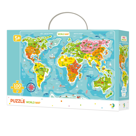 Jucarii Jocuri Activitati - Puzzle - Continentele lumii (100 piese)