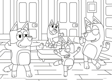 Puzzle de colorat - Bluey (24 de piese) [2]