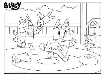 Puzzle de colorat maxi - Bluey (60 de piese) [2]