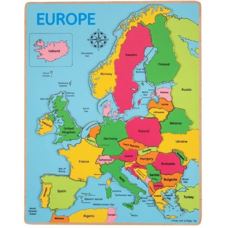 Jucarii Jocuri Activitati - Puzzle incastrat - Harta Europa