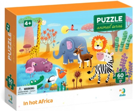 Jucarii Jocuri Activitati - Puzzle - Minunatele animalute din Africa ( 60 piese)