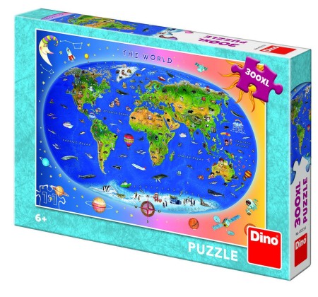 Jucarii Jocuri Activitati - Puzzle XL - Harta Lumii (300 piese)