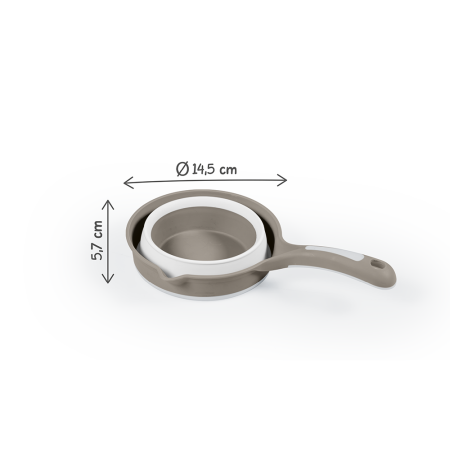 Accesorii pentru baie - Recipient pliabil cu maner pentru baie - Gri