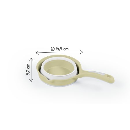 Accesorii pentru baie - Recipient pliabil cu maner pentru baie - Verde Eco