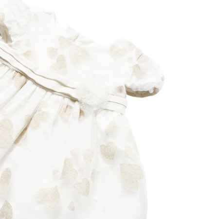 Rochie alba ceremonie Inimioare bej -  - Mayoral 1-2 luni [2]