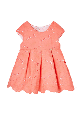 Rochii - Rochie brodata - Coral