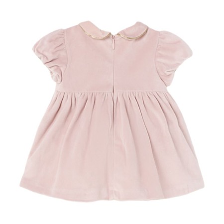 Rochie catifea + boneta - Roz pudrat - Mayoral  18 luni [1]