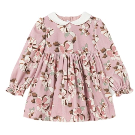 Rochii - Rochie Catifea imprimeu floral - Roz pudrat - Mayoral   36 luni (98 cm)