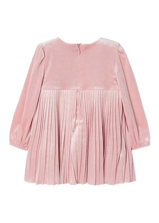 Rochie catifea pliuri - Roz - Mayoral 18 luni [1]