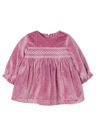 Rochii - Rochie catifea - Roz - Mayoral