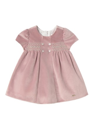 Rochii - Rochie catifea - roz pal - Mayoral