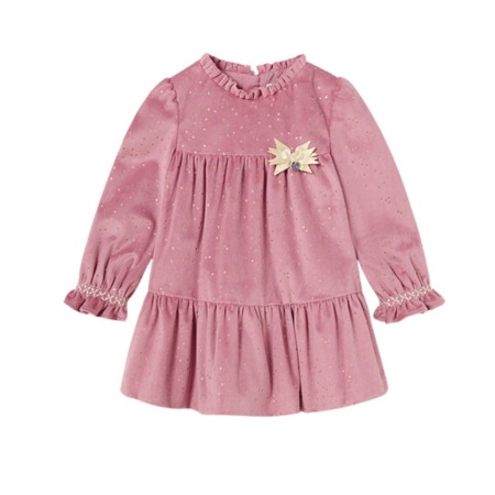 Rochii - Rochie Catifea - Roz pudrat - Mayoral   36 luni (98 cm)