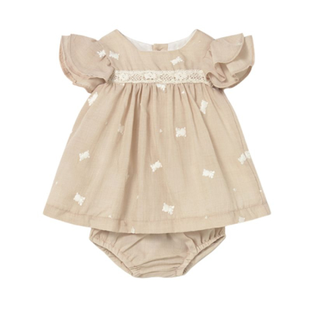 Haine  Incaltaminte Accesorii - Rochie  + chilotei nou nascut -  Bej inchis- Mayoral