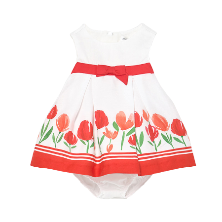 Haine  Incaltaminte Accesorii - Rochie + chilotel cu imprimeu - Lalele - Mayoral 6-9 luni