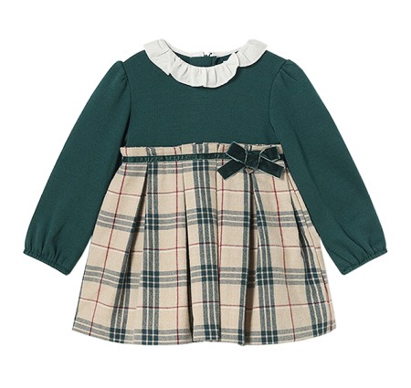 Rochii - Rochie combinata carouri - verde - Mayoral    36 luni