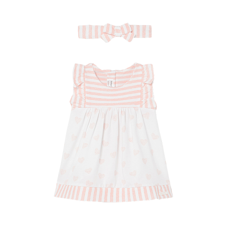 Haine  Incaltaminte Accesorii - Rochie cu dungi + bentita - Roz - Mayoral  2-4 luni