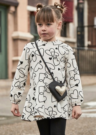 Rochii - Rochie cu gentuta fetita - bej - Mayoral   8 ani