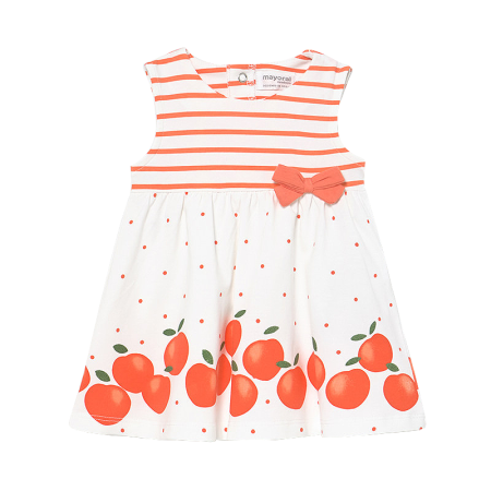 Rochii - Rochie cu imprimeu - portocale