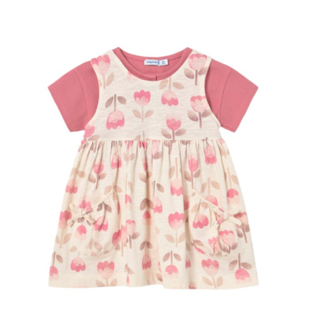 Rochii - Rochie cu top - imprimeu Lalele- Mayoral
