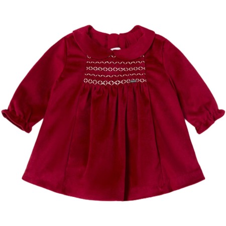 Rochii - Rochie din catifea cu sclipici - rosu - Mayoral  4-6 luni (70 cm)