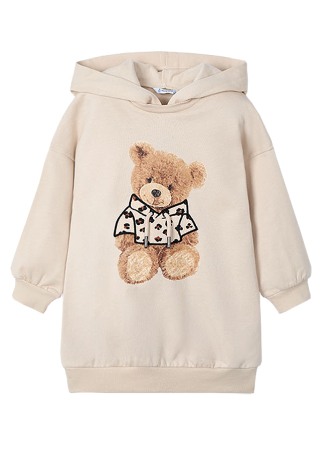 Rochii - Rochie hanorac cu gluga - crem - Mayoral