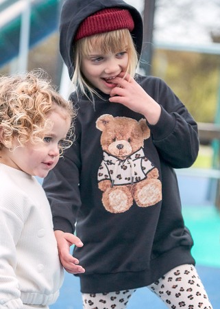 Rochii - Rochie hanorac cu gluga - negru - Mayoral